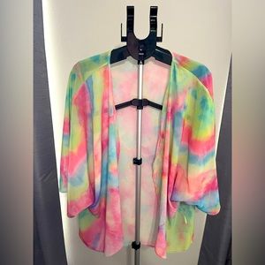 Tie Dye Shear Kimono 2XL